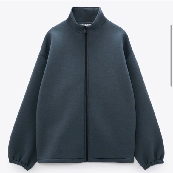 neoprene effect sweatshirt zara